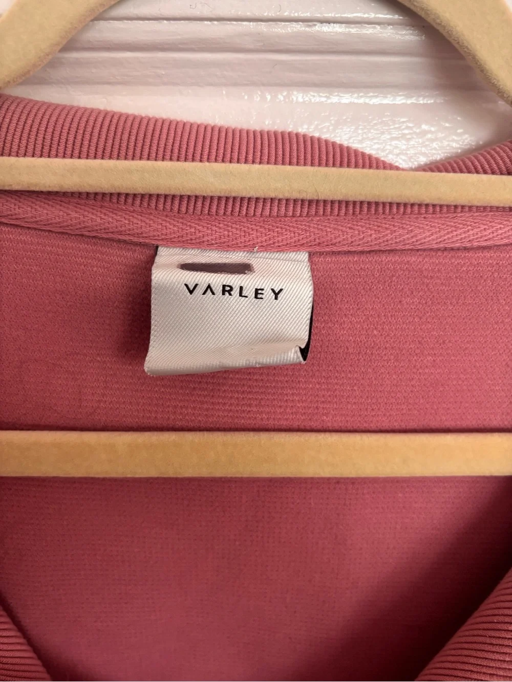 Varley Hawley half zip in Dusty Rose Pink size S